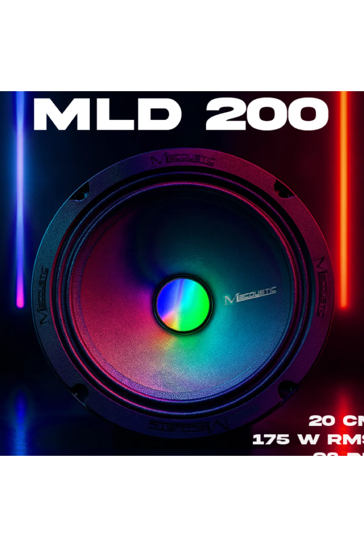 MLD 200 20CM 175RMS RGB LEDLİ MİDRANGE